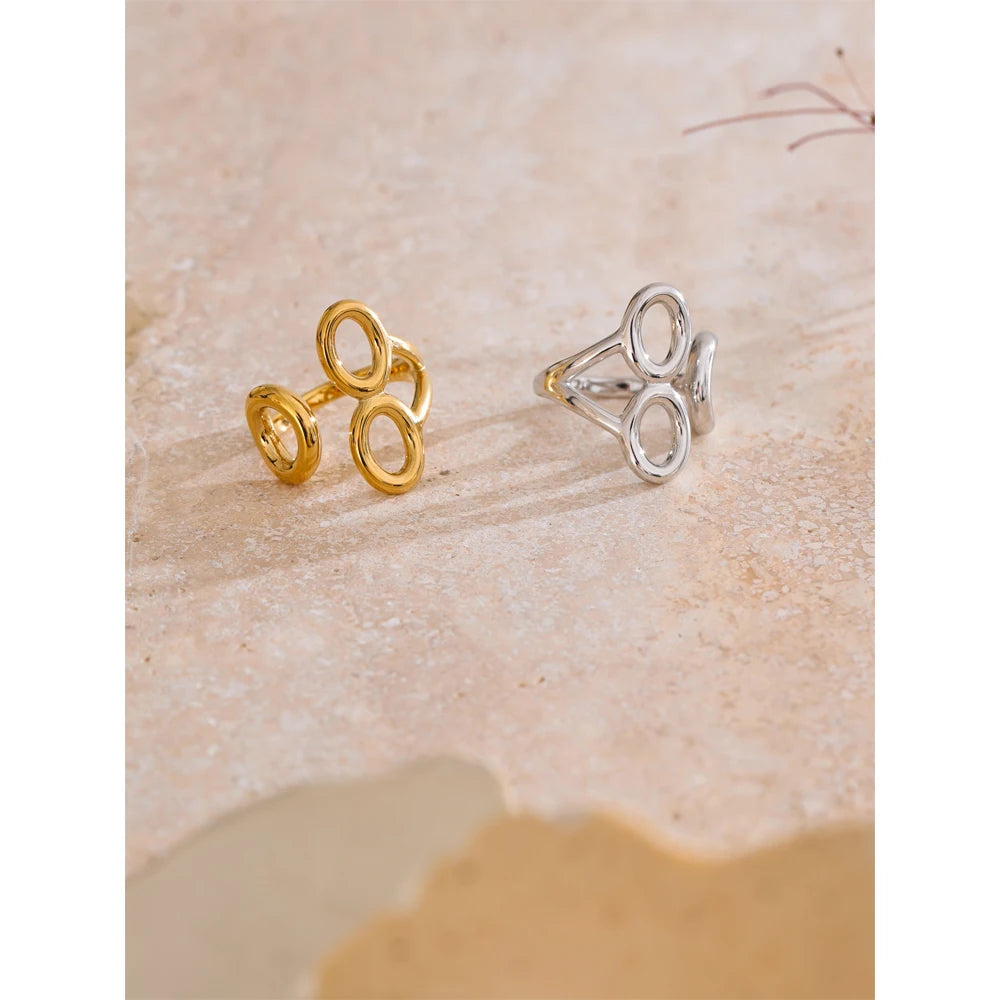 Hollow Geometric Adjustable Ring